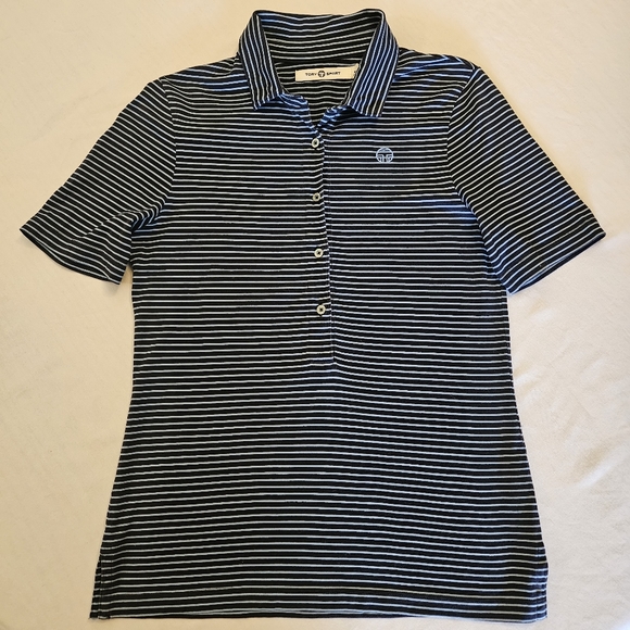 Tory Burch Sport Button Up Polo Short Sleeve Women's Blouse SZ SP - Picture 12 of 16